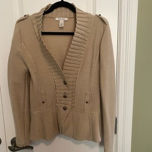 Beige sweater blazer. Large